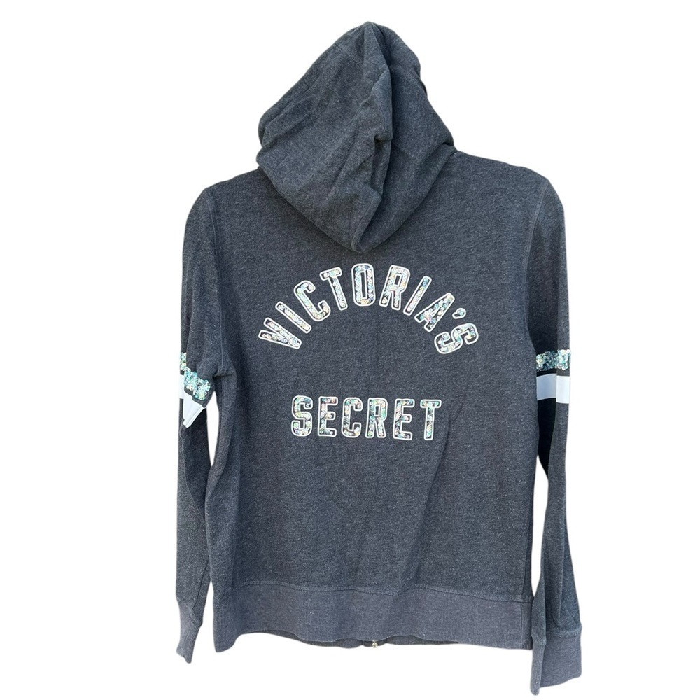 Victoria’s Secret Supermodel Essential Bling Sequin Zip Hoodie Collector Med GUC